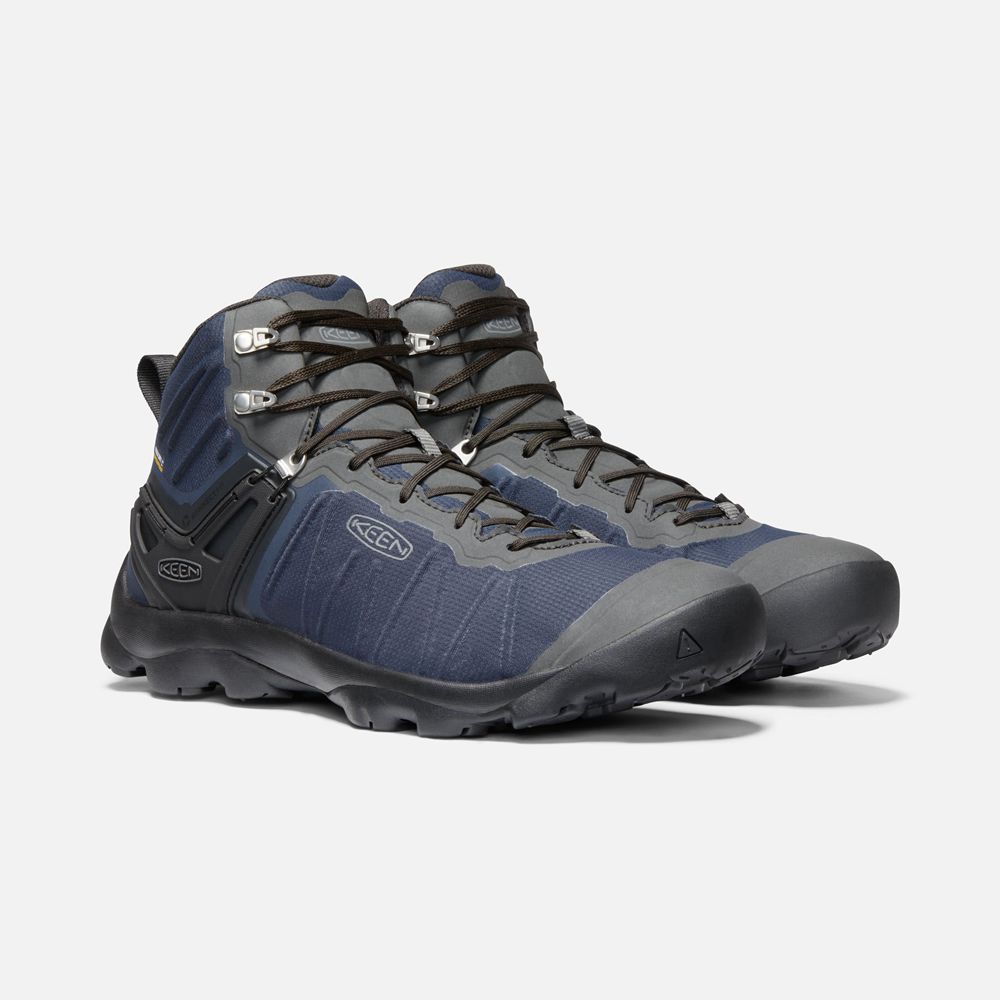 Bottes de Randonnée Keen Homme Bleu/porno | Venture Mid Waterproof | YRHZN-5897